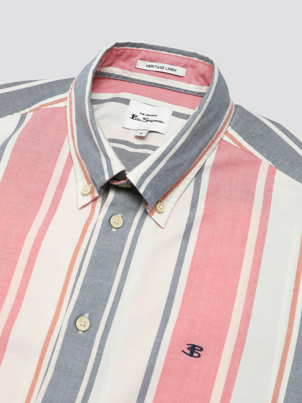 Chemises Ben Sherman Signature Multicolor Stripe Rose Foncé | LRB-97305043